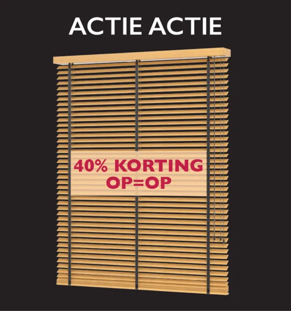 Jaloezie Hout 50mm - Basic - Afbeelding 2