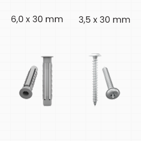 Schroeven & pluggen: Baksteen/beton — plug + schroef
