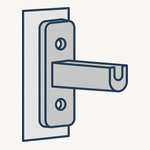 Montagesteunen: Wandsteun 19 mm — zilver
